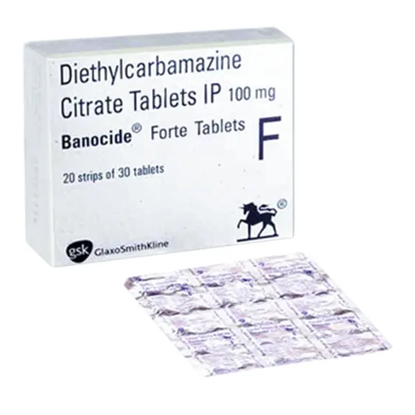 Banocide Forte 100mg - Diethylcarbamazine Tablet in AUS