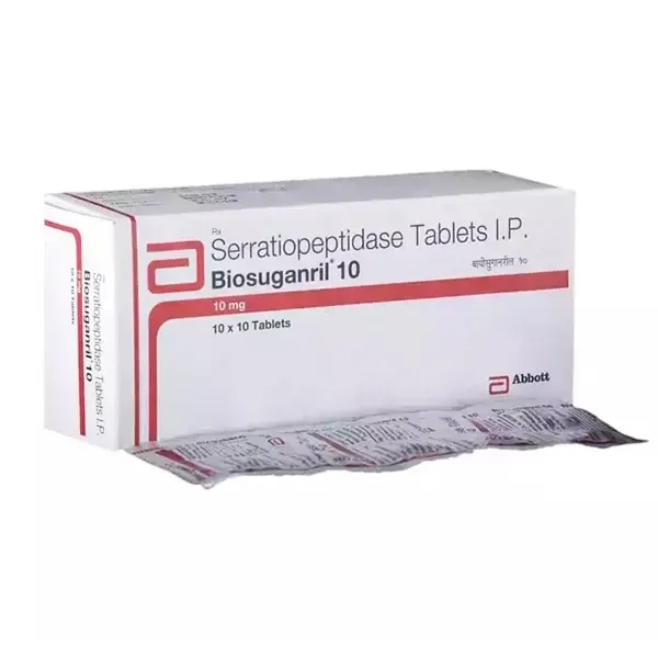 Biosuganril 10mg - Serratiopeptidase in Australia