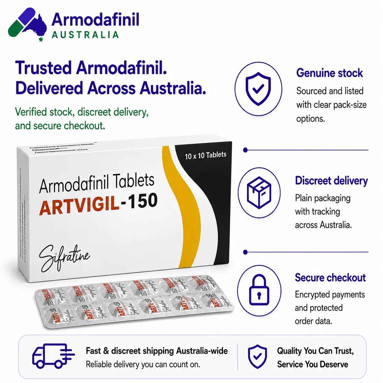 Artvigil 150mg – Armodafinil 150 mg