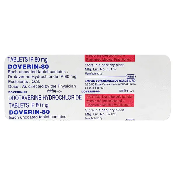 Doverin 80mg - Drotaverine Tablet in Australia