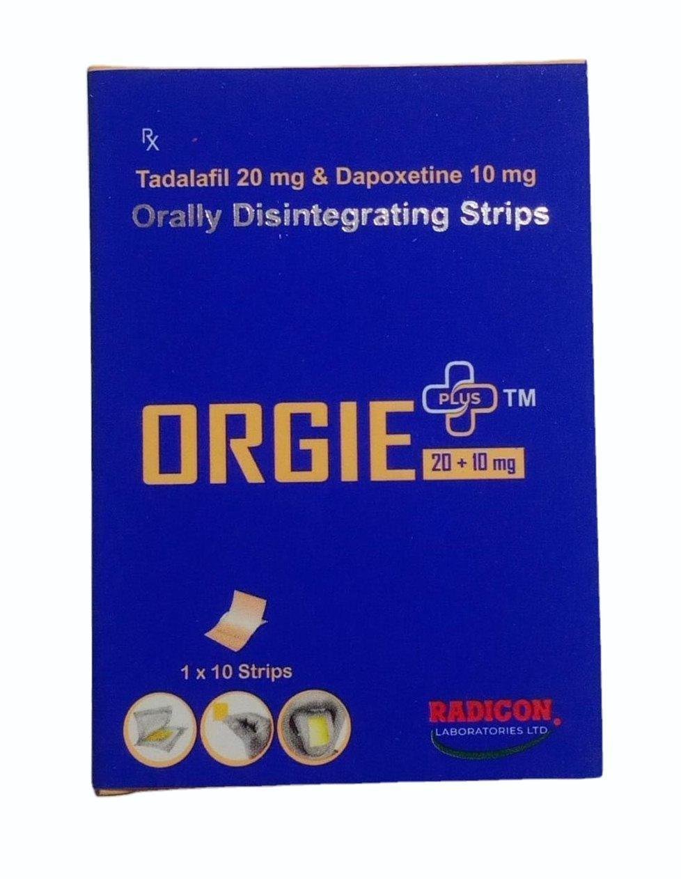 Orgie Plus Orally Disintegrating Strips Tadalafil/Dapoxetine