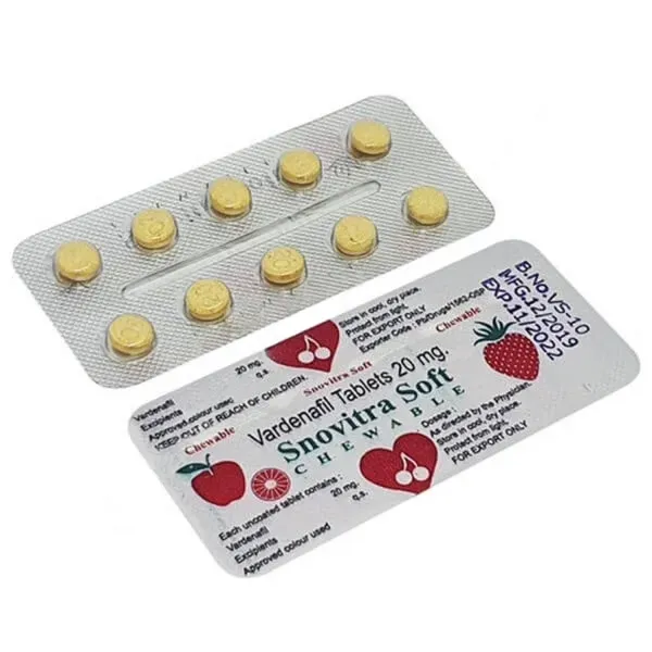 SNOVITRA SOFT 20 MG - VARDENAFIL SOFT CHEWABLE