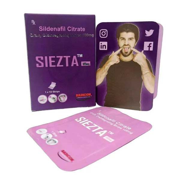 Siezta 100mg - Orally Disintegrating Strips Sildenafil Citrate