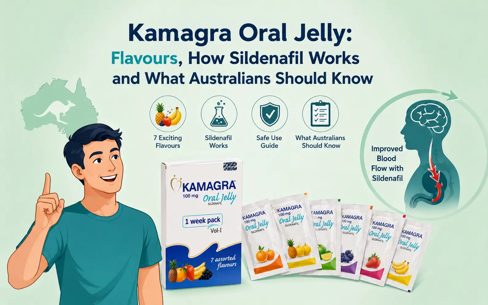 Kamagra Oral Jelly Flavours, How Sildenafil Works and What Australians Should Know