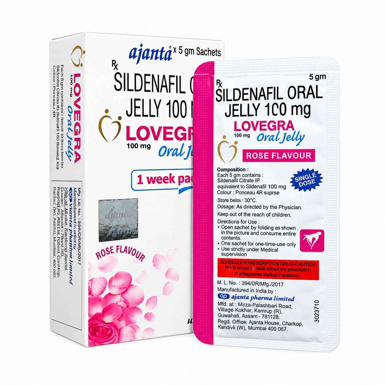 Sildenafil Citrate 100mg - Lovegra Oral Jelly 100 mg