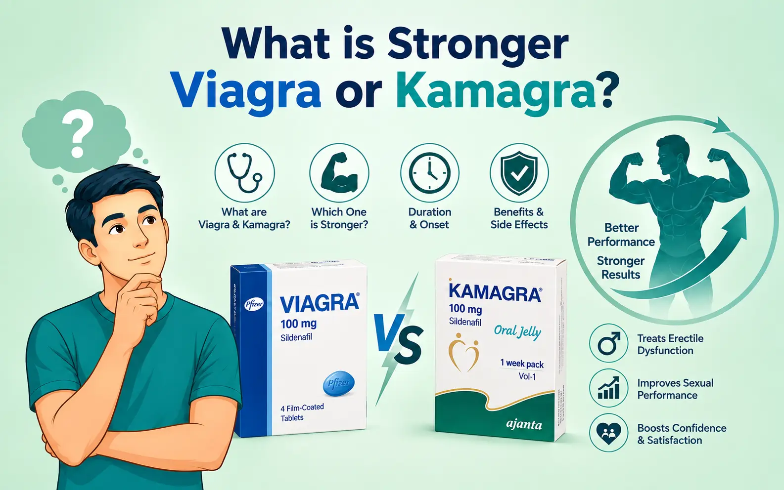What is stronger viagra or Kamagra